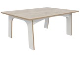 Keukenhof  peuter tafel  L80 x B120 x H48 cm Wit, decor blad naar keuze Tangara Groothandel voor Kinderopvang inrichtingen